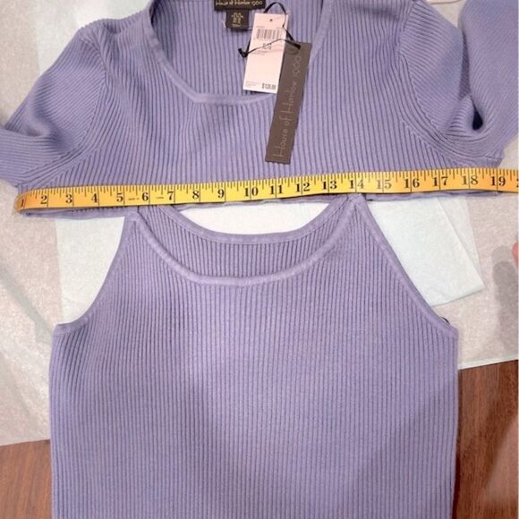 House Of Harlow 1960 Blue Knit Mini Dress 2 Pieces Set.Size XL - Picture 13 of 14